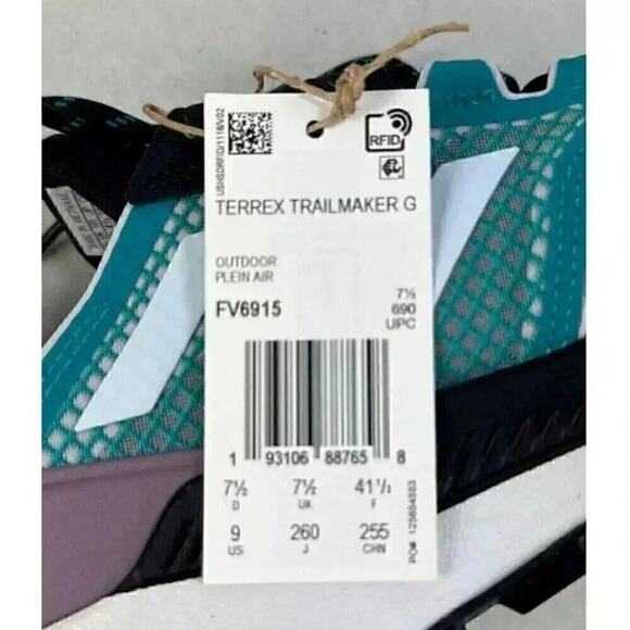 Adidas Womens TERREX Trailmaker GORE-TEX - FV6915 - Black / Sky Tint - Size: 9 - Picture 7 of 7